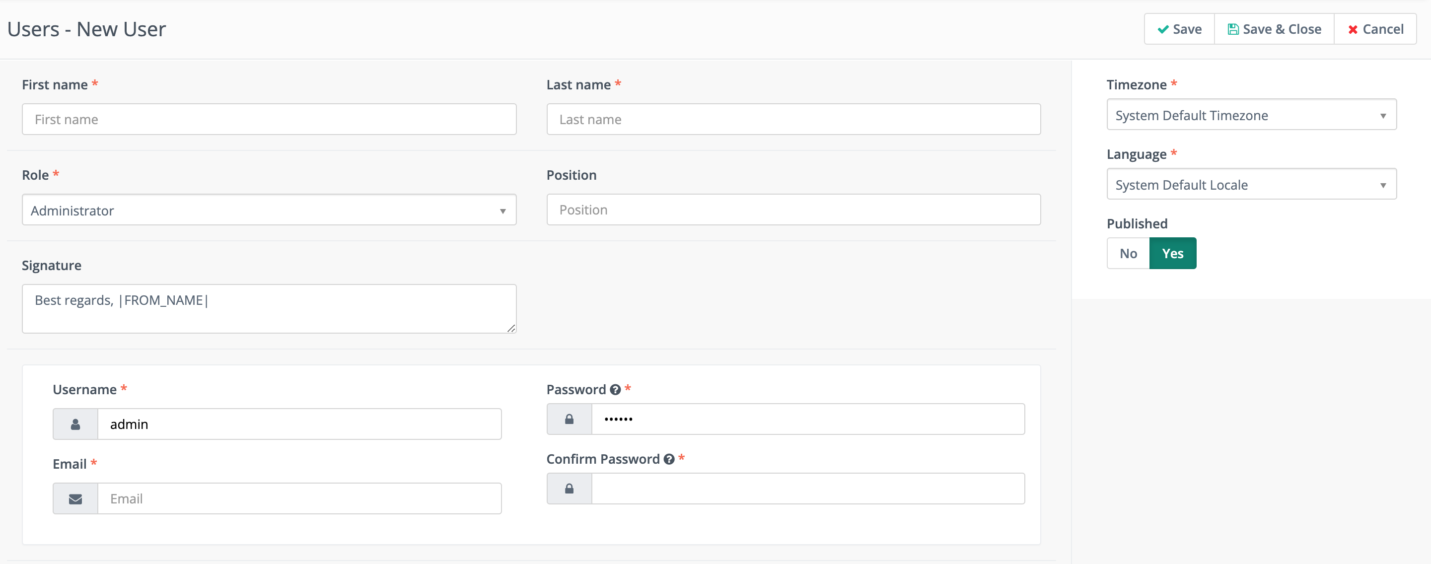 Screenshot showing Mautic Users