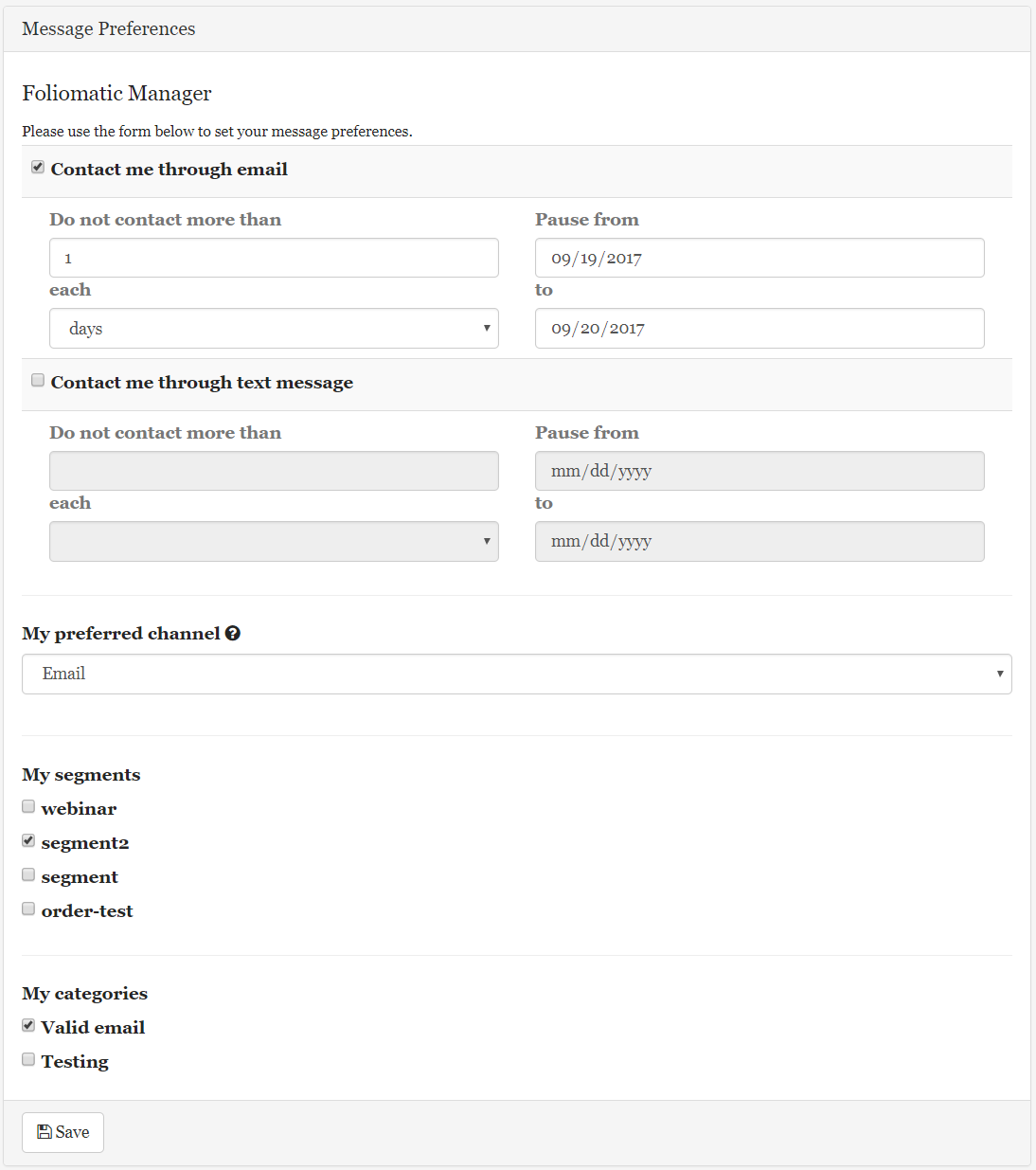 Screenshot of Unsubscribe